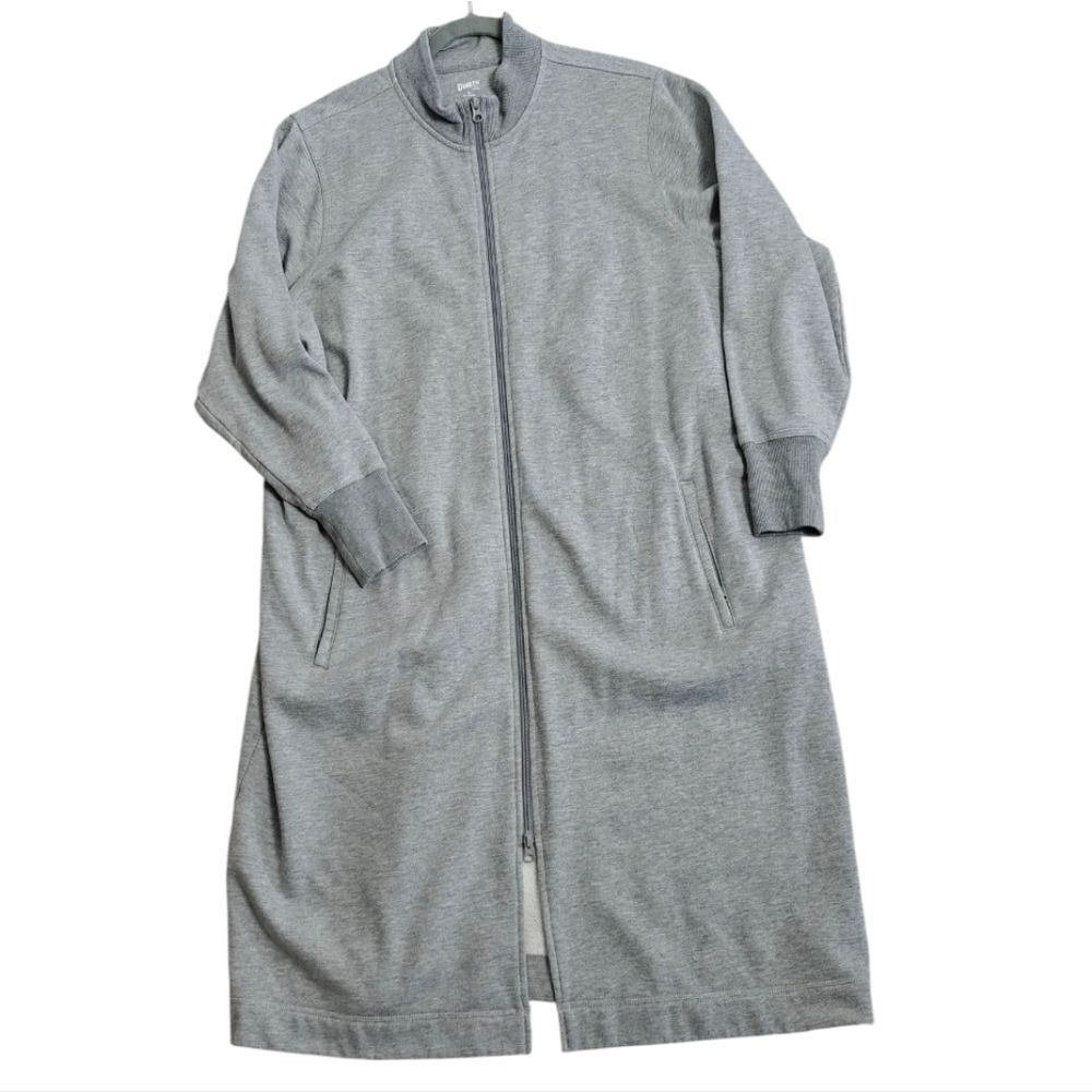 Duluth Trading Co Women's Gray Maxi Dress Sweatshirt Fabric 2X